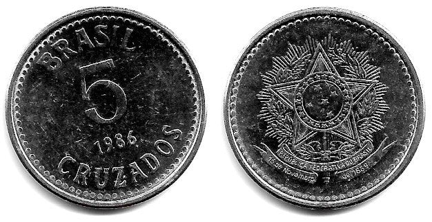 (606) Brasil. 1986. 5 Cruzados (EBC-)