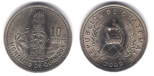 (277.6) Guatemala. 2000. 10 Centavos (EBC)