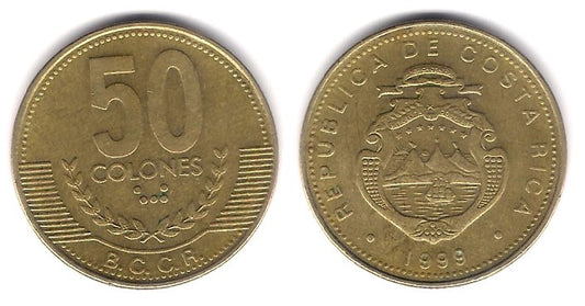 (231.1) Costa Rica. 1999. 50 Colones (MBC+)