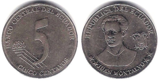 (105) Ecuador. 2000. 5 Centavos (BC+)