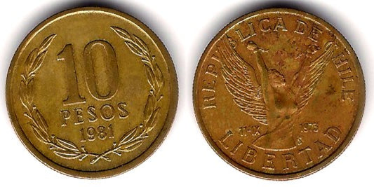 (218.1) Chile. 1981. 10 Pesos (MBC-)