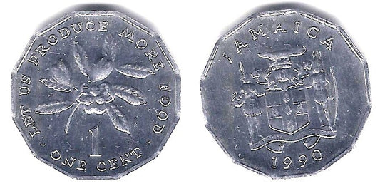 (64) Jamaica. 1990. 1 Cent (SC)