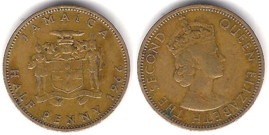(38) Jamaica. 1966. Half Penny (BC+)