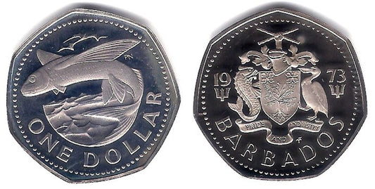 (14.1) Barbados. 1973. 1 Dollar (Proof)