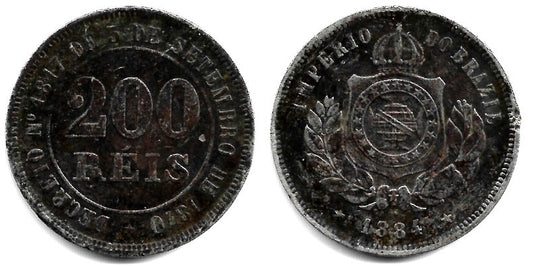 (478) Brasil. 1884. 200 Reis (MBC/MBC-)