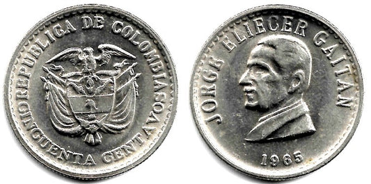 (225) Colombia. 1965. 50 Centavos (SC)