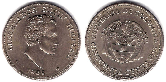 (217) Colombia. 1958. 50 Centavos (EBC)