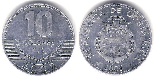 (228b) Costa Rica. 2005. 10 Colones (MBC)
