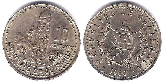 (277.5) Guatemala. 1990. 10 Centavos (MBC)