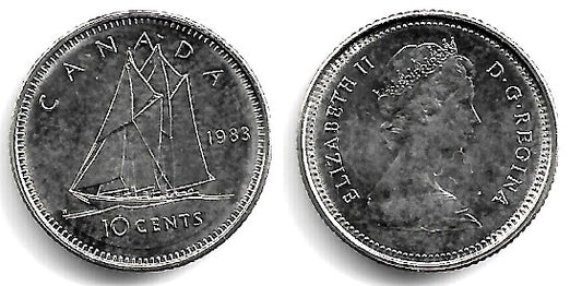 (77.2) Canadá. 1983. 10 Cents (SC)