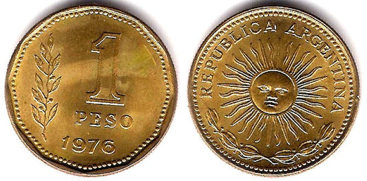 (69) Argentina. 1976. 1 Peso (EBC+)