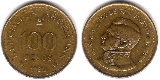 (85) Argentina. 1980. 100 Pesos (MBC+)