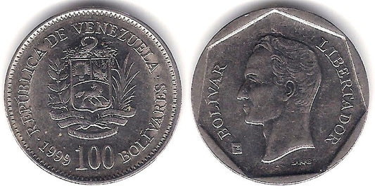 (Y78.2) Venezuela. 1999. 100 Bolivares (EBC)