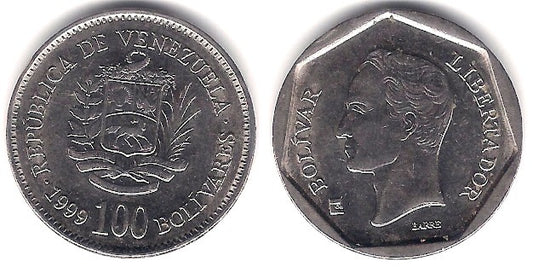 (Y78.2) Venezuela. 1999. 100 Bolivares (MBC+)