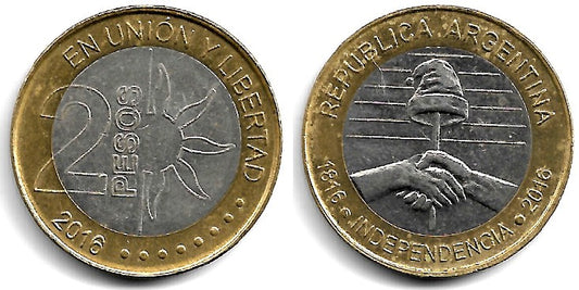 Argentina. 2016. 2 Pesos (EBC)