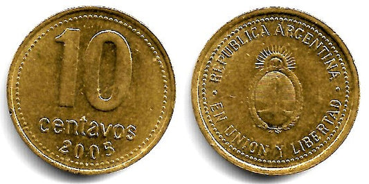 (107) Argentina. 2005. 10 Centavos (EBC)