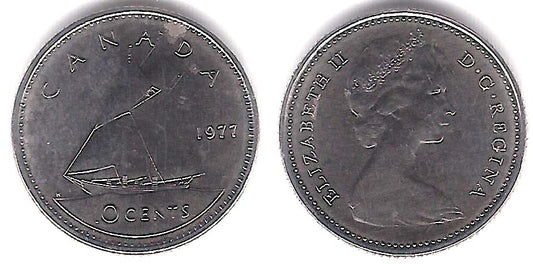 (77.1) Canadá. 1977. 10 Centas (SC-)