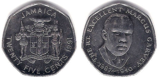 (147) Jamaica. 1991. 25 Cents (SC)