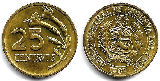 (246.1) Perú. 1967. 25 Centavos (EBC)