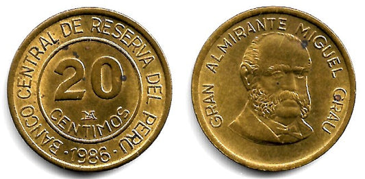 (294) Perú. 1986. 20 Céntimos (MBC+)