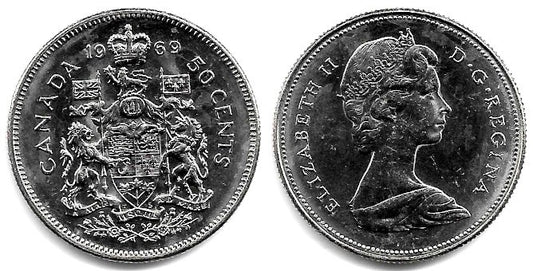 (75.1) Canadá. 1969. 50 Cents (EBC+)