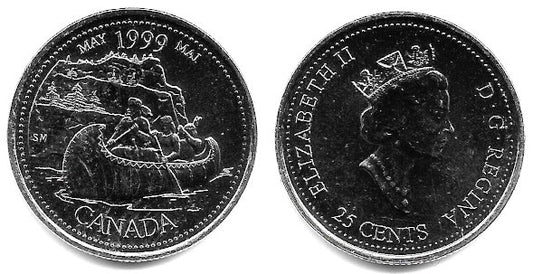 (346) Canadá. 1999. 25 Cents (SC)