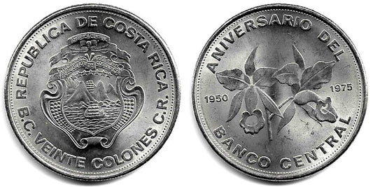 (205) Costa Rica. 1975. 20 Colones (SC)