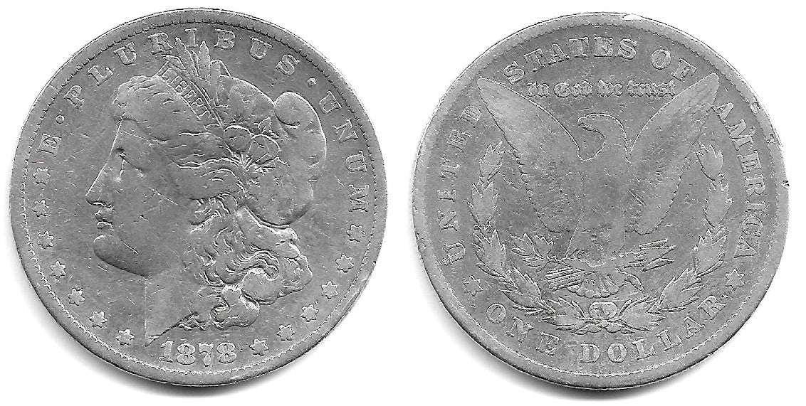 (110) Estados Unidos de América. 1878. 1 Dollar (BC/BC-) (Plata)