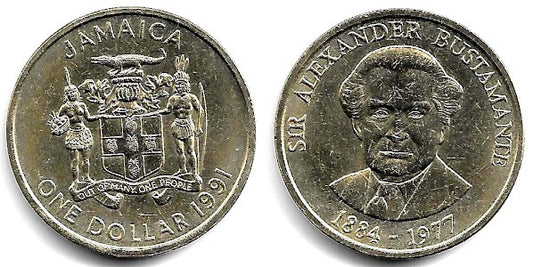 (145) Jamaica. 1991. 1 Dollar (EBC)